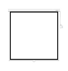 Экран моторизированный Deluxe DLS-E213x (84"х84"), Ø - 118", Раб. поверхность 205х205 см., 1:1
